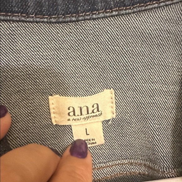 a.n.a women Dark Blue Denim Jacket - Picture 7 of 7